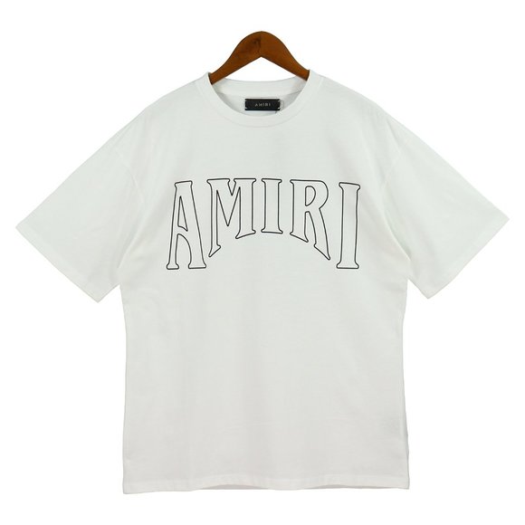 Amiri White Distressed Cotton Crew Neck T-Shirt M Amiri